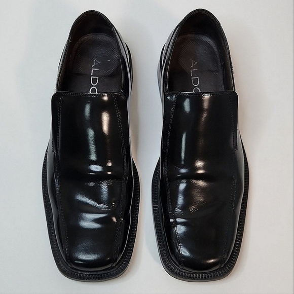 Aldo Men's Black Leather Loafer, Size 41 ~ VGUC - Picture 12 of 14